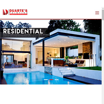 Screenshot of DuartesPainting.com homepage.